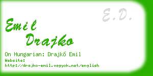 emil drajko business card