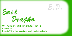emil drajko business card
